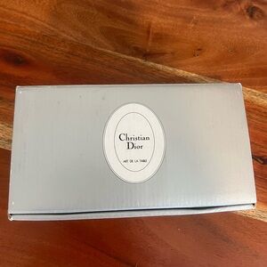 Christian Dior Art de la Table Frosted Glass Rose Votive Holders NIB